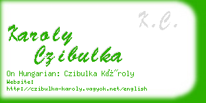 karoly czibulka business card